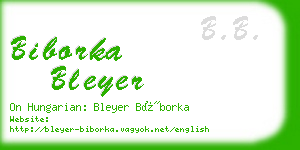 biborka bleyer business card